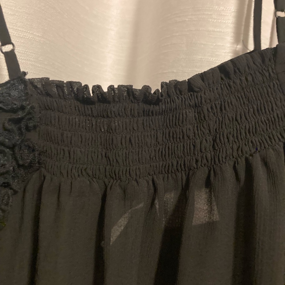 Black Ruffled Babydoll Top - Picture 5 of 6